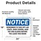 Signmission Remember To Take Off Lab Coats Shoe Covers, 24 in W x Rectangle, Vinyl Decal OS-2PACK-NS-D-1824-L-18029 - alternate 5